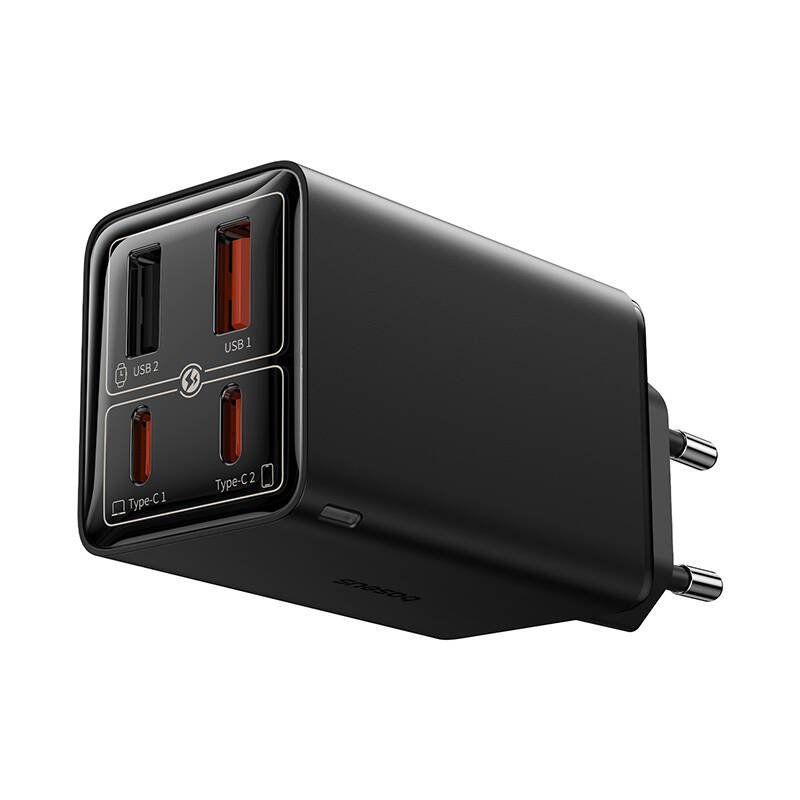 Baseus GAN6 Pro Fast Charger, 2xUSB-C 2xUSB, 65W (černá)