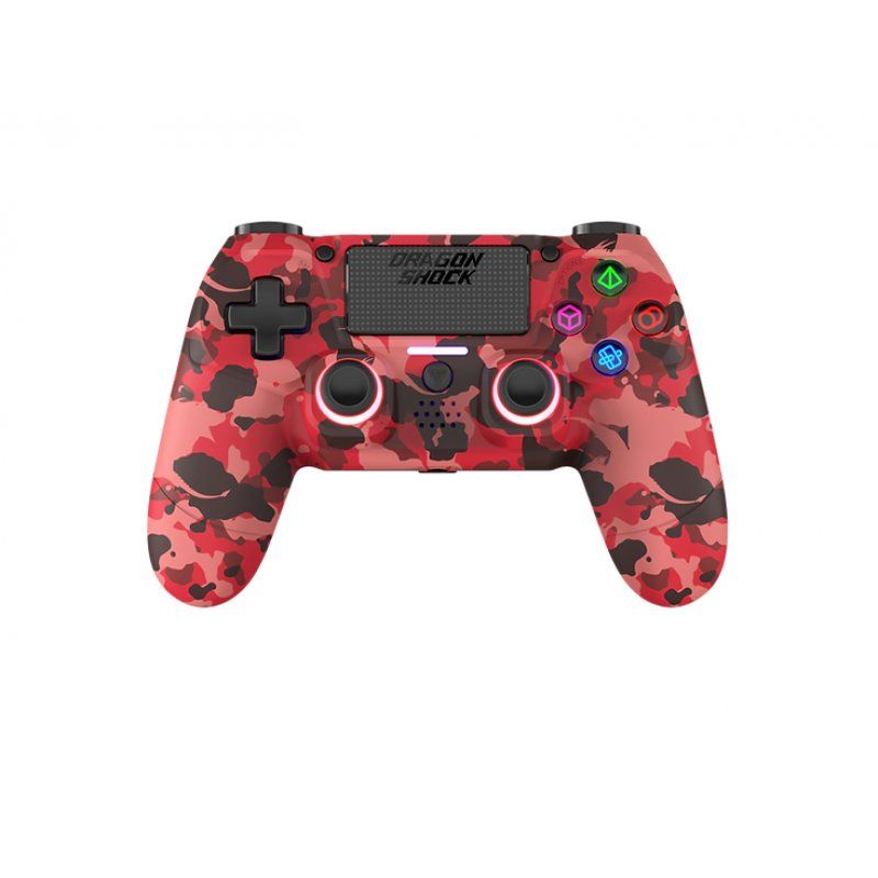 Dragonshock Mizar Camouflage, Rouge Bluetooth Manette de jeu Analogique/Numérique PlayStation 4
