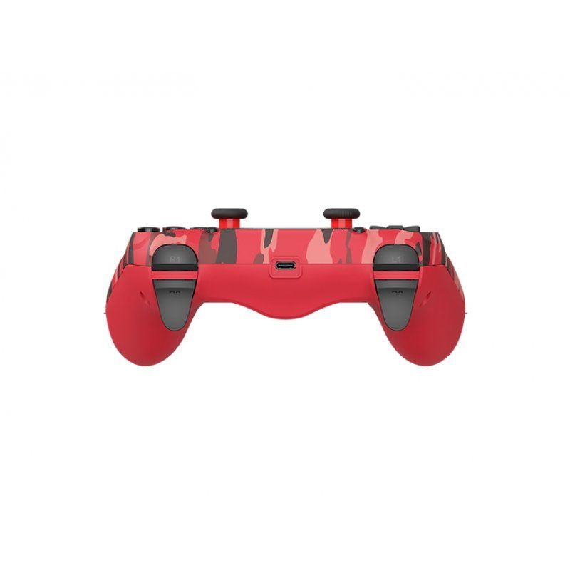 DragonShock - Manette sans fil Bluetooth MIZAR Rouge Camouflage pour PS4, PC et Mobile