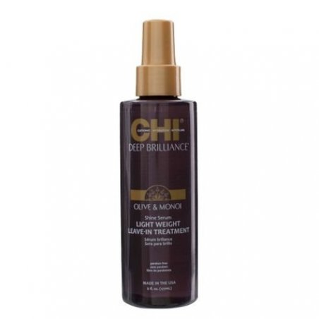 Chi Deep Brilliance Olive &amp Monoi Shine Serum Light Weight Leave-In Treatment 15ml