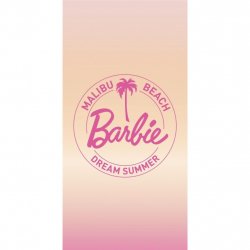 BARBIE - Malibu Beach - Serviette de Plage 100% Coton 70x140cm