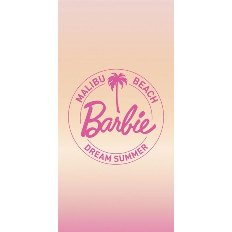 BARBIE - Malibu Beach - Serviette de Plage 100% Coton 70x140cm