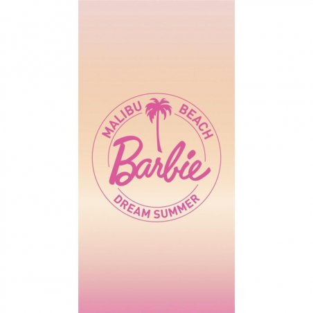 BARBIE - Malibu Beach - Serviette de Plage 100% Coton 70x140cm