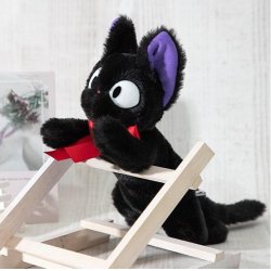 KIKI LA PETITE SORCIERE - Jiji Allongé - Peluche Nakayoshi 20x10x46cm