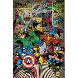 MARVEL DECO - Poster 61X91 - Here Come The Heroes