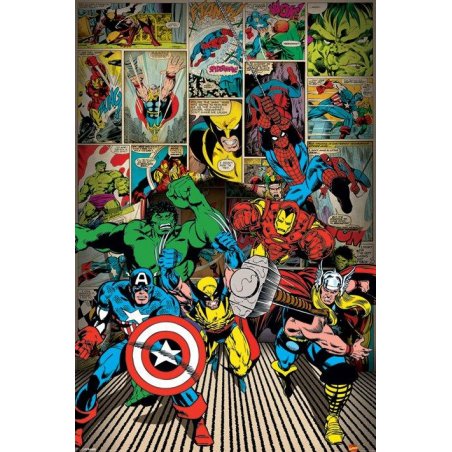 MARVEL DECO - Poster 61X91 - Here Come The Heroes