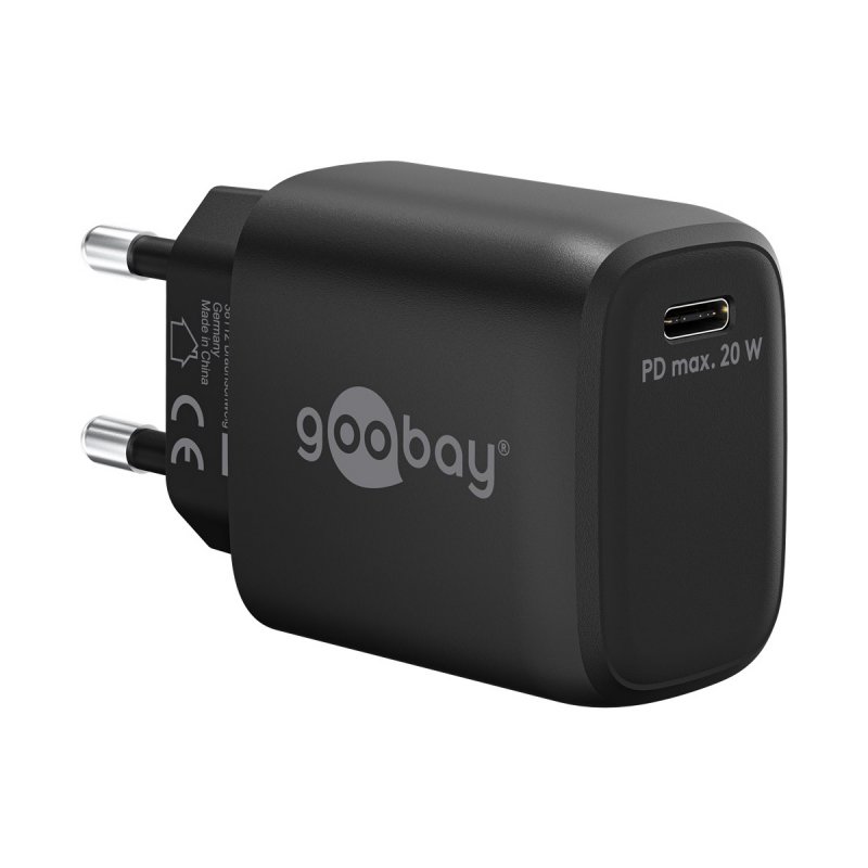 Goobay USB-C™ PD Schnellladegerät (20 W) schwarz