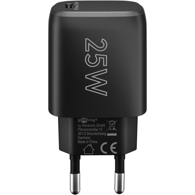 Goobay USB-C™ PD Schnellladegerät (25 W) schwarz