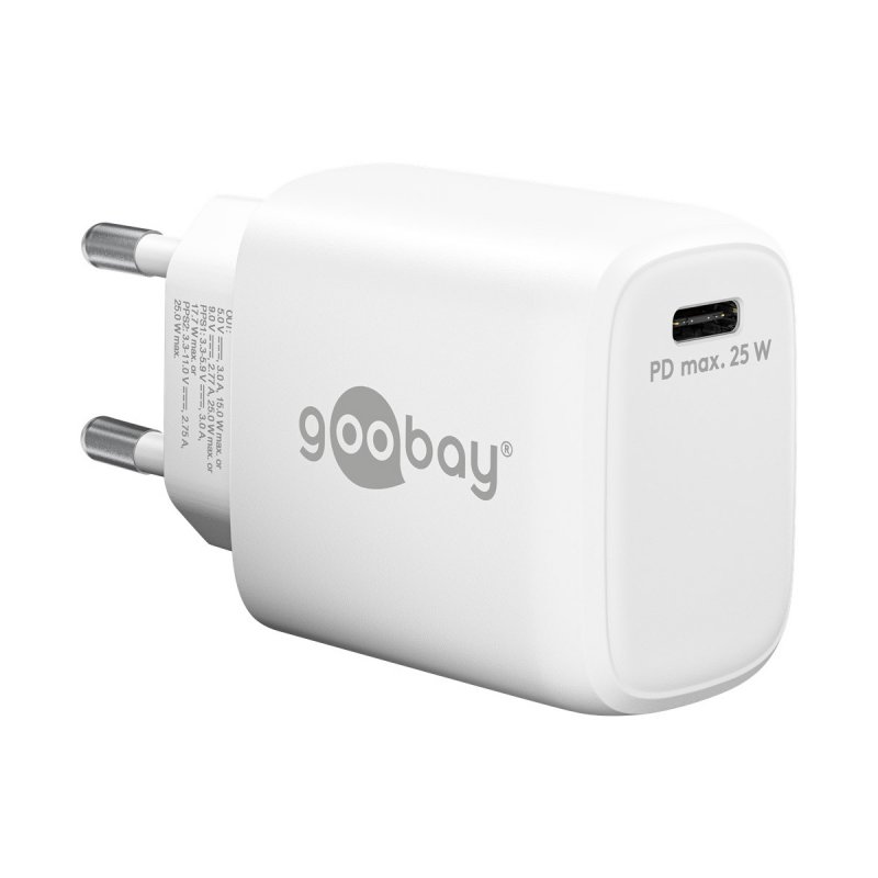 Goobay USB-C™ PD Schnellladegerät (25 W) weiß