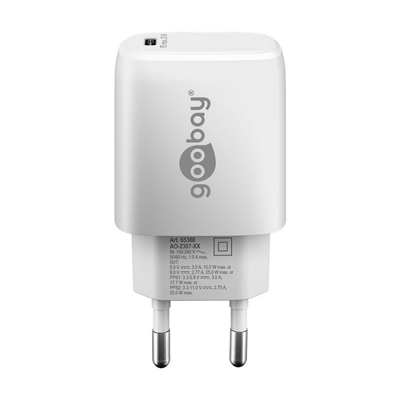 Goobay USB-C™ PD Schnellladegerät (25 W) weiß