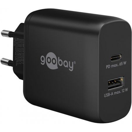 Goobay 65409 chargeur d'appareils mobiles Téléphone portable, Ordinateur portable Noir Secteur Intérieure
