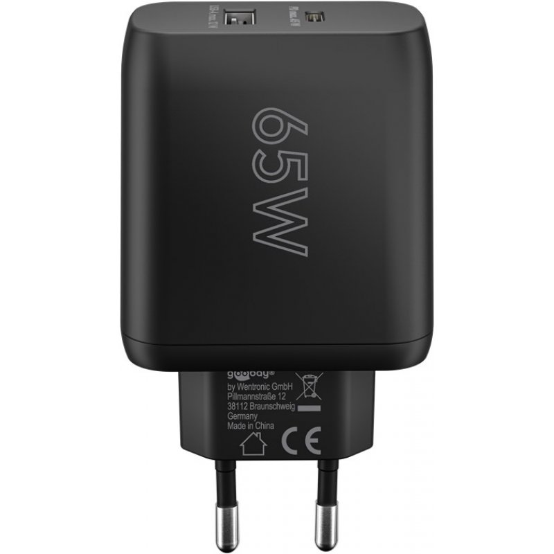 Goobay 65409 mobile device charger Mobile phone, Laptop Black AC Indoor