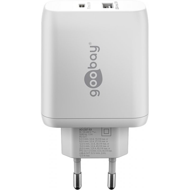 Goobay 65410 mobile device charger Headphones, Laptop, Smartwatch White AC Indoor