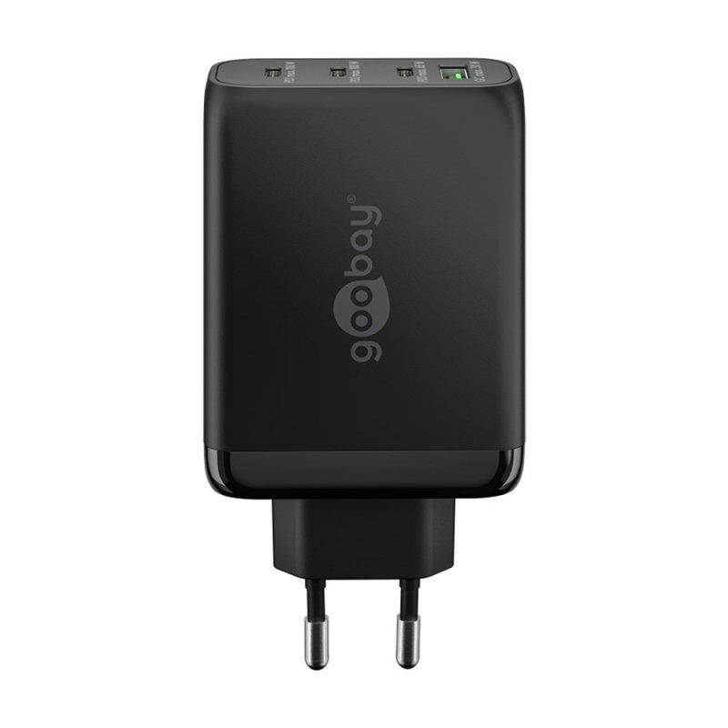 USB-C PD Multiport-Schnellladegerät 100 Watt (schwarz, 1x USB-A QC, 3x USB-C PD, GaN-Technologie)