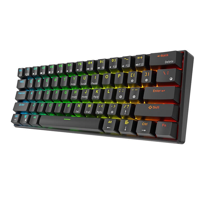 Mechanical keyboard Royal Kludge RK61 RGB, brown switch (black)