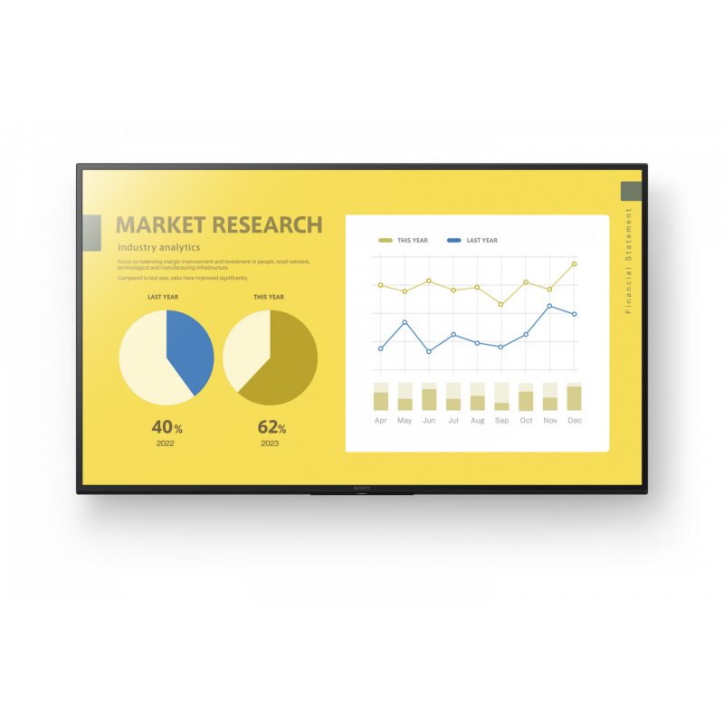 Sony FW-55EZ20L affichage de messages Panneau plat de signalisation numérique 139,7 cm (55") LED Wifi 350 cd/m² 4K
