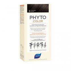 PHYTO COLOR KIT COLORATION 5 LIGHT BROWN(Colour 50ml Activator 50ml Conditioner 12ml)