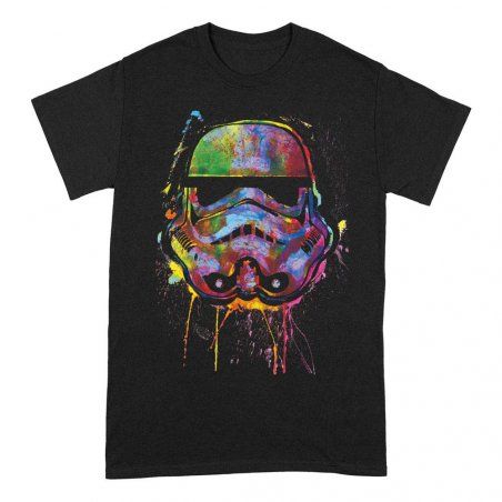 Star Wars T-Shirt Paint Splats Helmet (L)