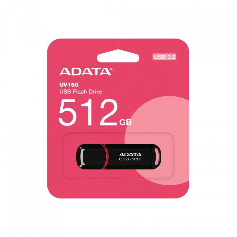 ADATA UV150 USB flash drive 512 GB USB Type-A 3.2 Gen 1 (3.1 Gen 1) Black, Red