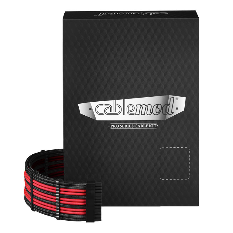 CableMod compatible C-Series PRO ModMesh Cable Kit für RMi/RMx/RM (Black Label) - schwarz/rot