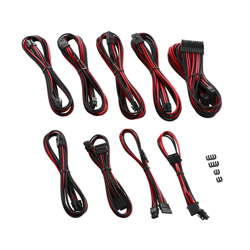 CableMod compatible PRO ModMesh C-Series RMi a RMx Cable Kit - Noir/Rouge