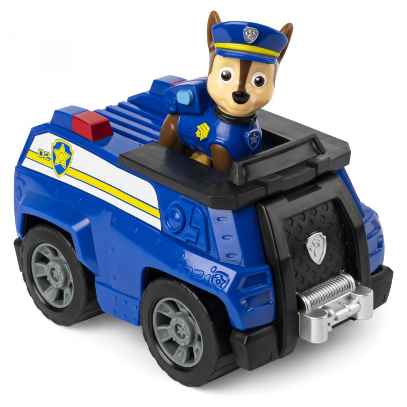 PAW Patrol , Chase’s Patrol Cruiser, Toy Car with Collectible Action Figure, Sustainably Minded Kids Toys for Boys &