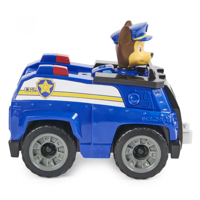 PAW Patrol - Pat Patrouille - VÉHICULE FIGURINE CHASE - Voiture 15 cm Figurine Pat Patrouille À Collectionner - Pat