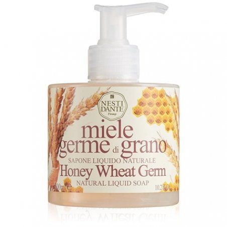 HONEY &amp WHEAT GERM - washbasin &amp bath bottle with pump NATURAL LIQUID SOAP 300 ML