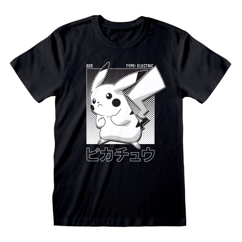 Pokemon T-Shirt Halftone Pikachu (M)