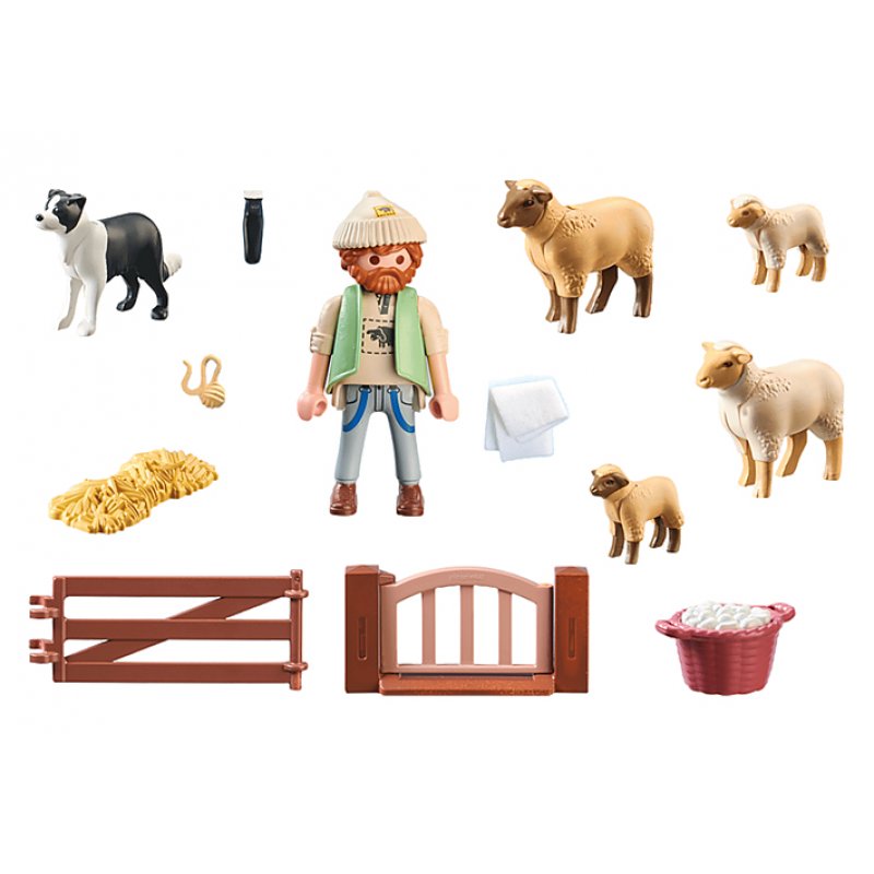 Playmobil - Young Shepherd with flock of sheep (71444)