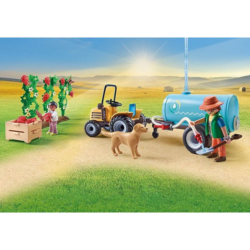 Playmobil - Tractor with trailer and water tank (71442)
