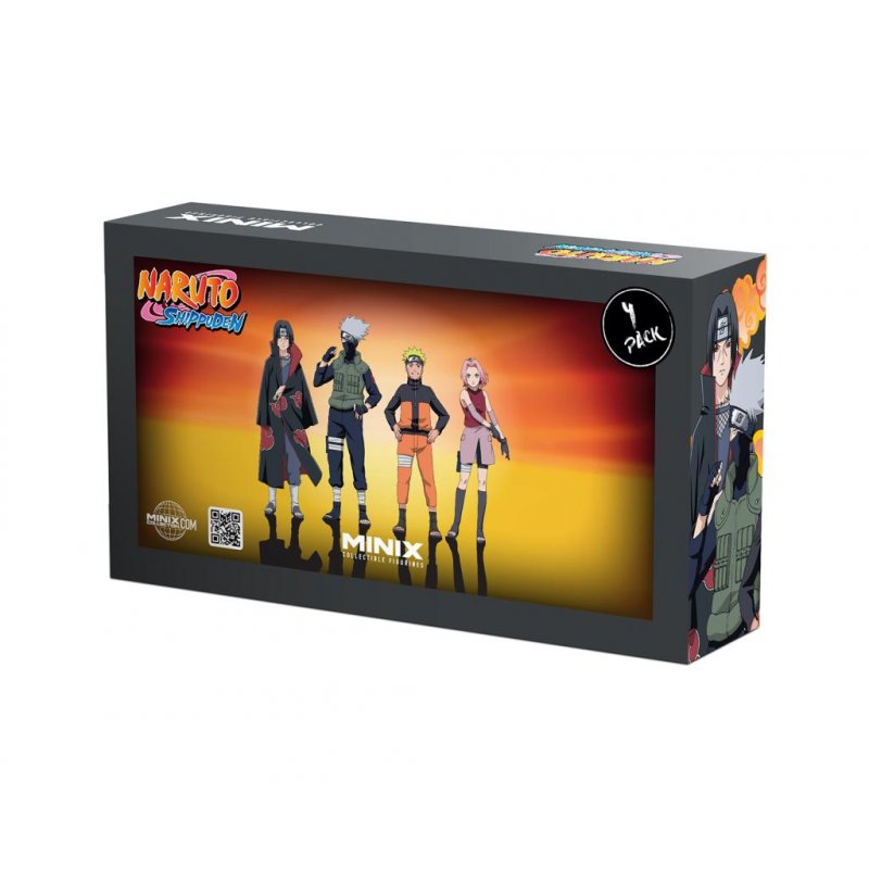 NARUTO SHIPPUDEN - Naruto, Kakashi, Itachi, .. - Pack 4 Fig. Minix 7cm