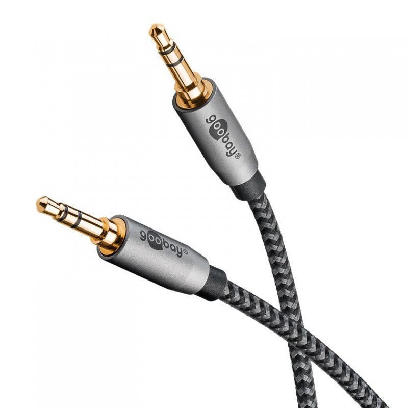 Goobay 65273 audio cable 1 m 3.5mm TRS Grey