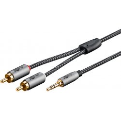 Goobay 65289 audio cable 3 m 3.5mm 2 x RCA Grey