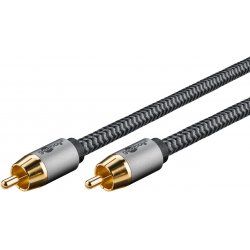Goobay 65296 câble audio 3 m RCA Argent, Noir