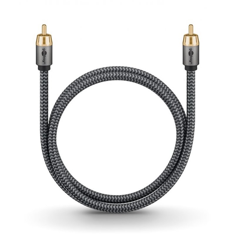 Goobay 65296 câble audio 5 m RCA Argent, Noir