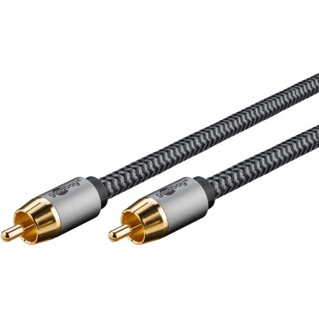 Goobay 65296 audio cable 10 m RCA Silver, Black