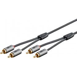 Goobay 65292 audio cable 1 m 2 x RCA Grey