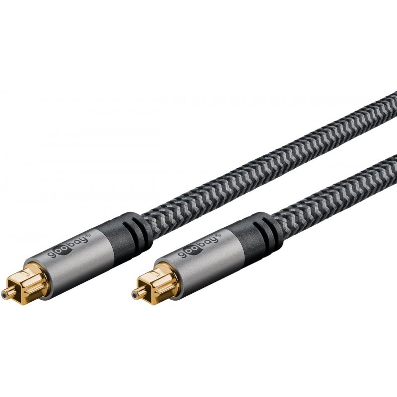 Goobay 65308 câble audio 10 m TOSLINK Noir, Argent