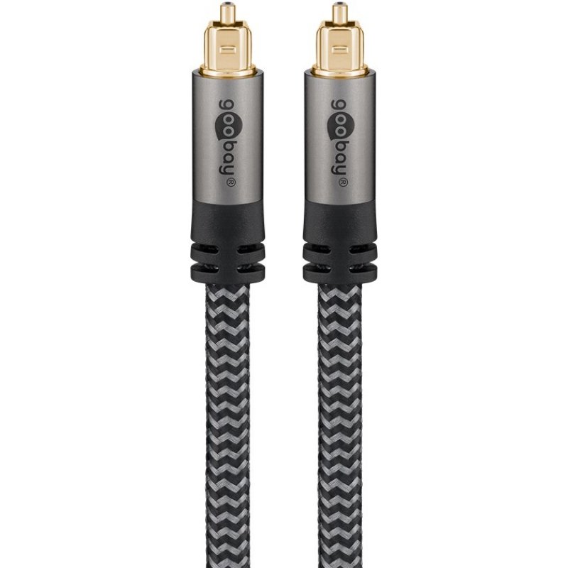 Goobay 65305 câble audio 2 m TOSLINK Noir, Argent