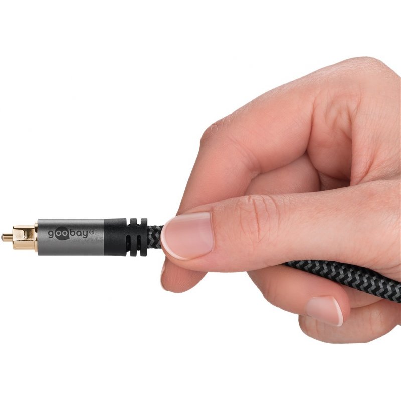 Goobay 65304 câble audio 1 m TOSLINK Noir, Argent