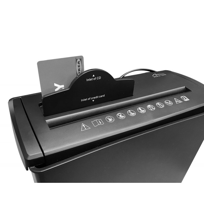 Destructeurs de documents Media-Tech MT215 avec panier (Noir)