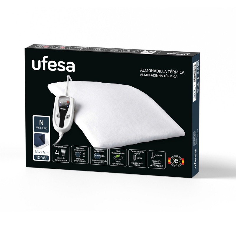 Ufesa 10105435 Coussin chauffant électrique 38 x 27 cm 100 W