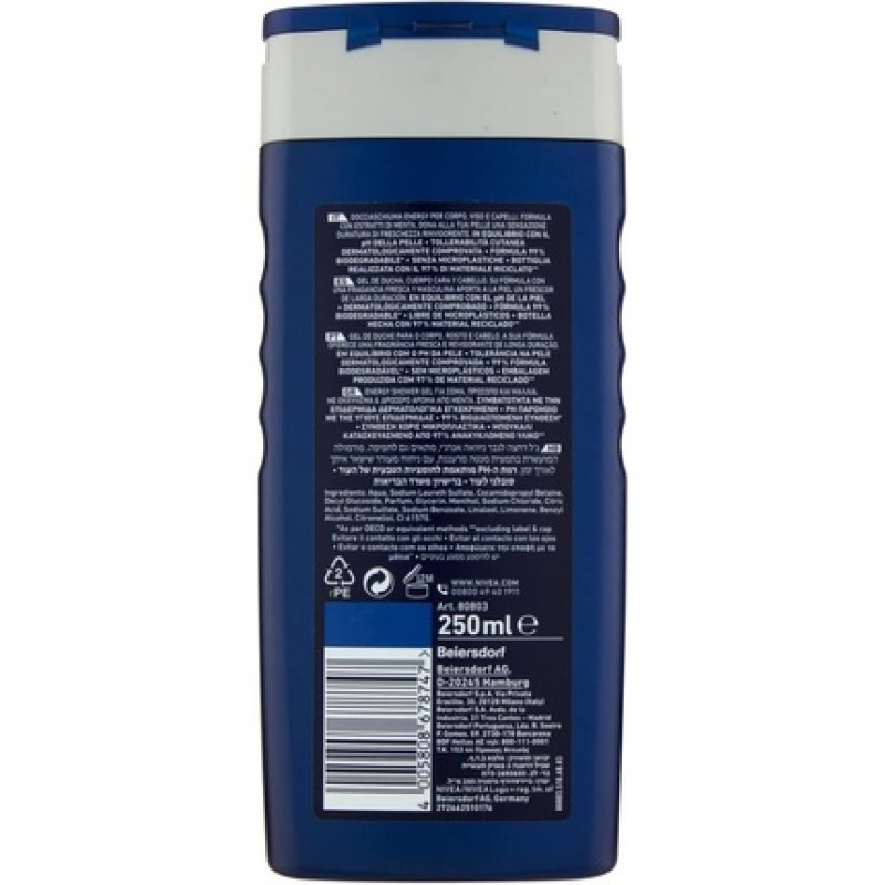 Nivea Men Energy Shower Shampoo 250ml