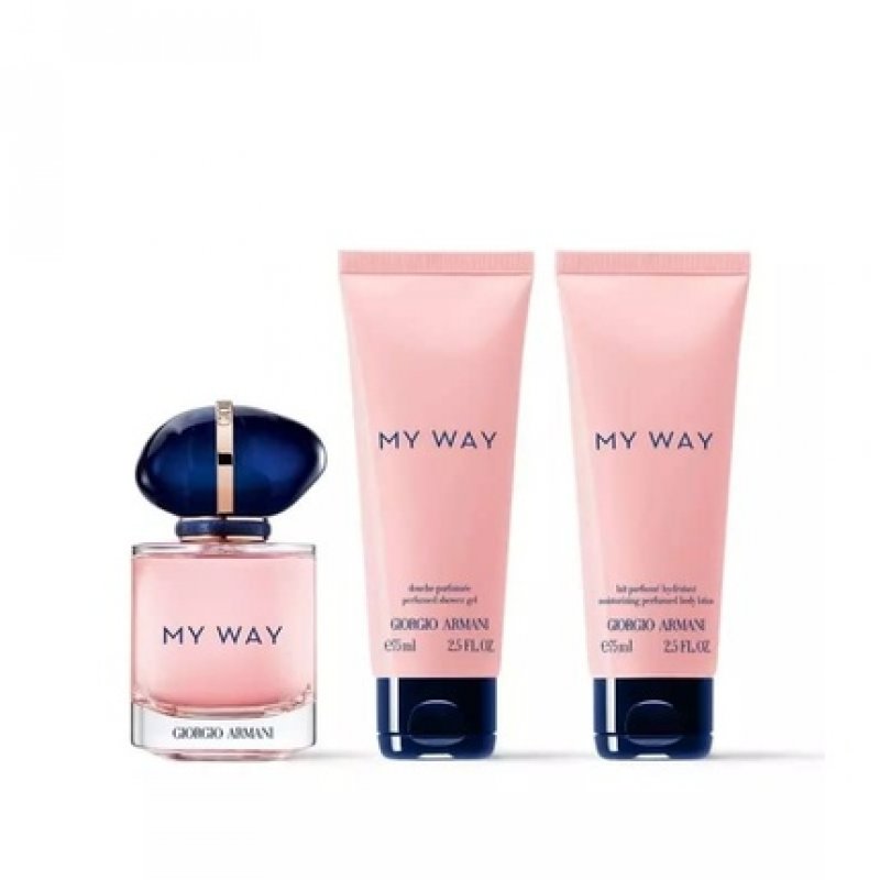 Giorgio Armani My Way Eau De Parfume 50ml Shower Gel and Body Lotion Set