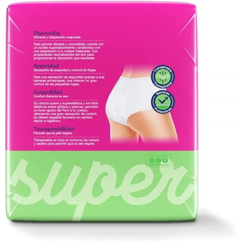 Indasec Underwear with Super Absorbent Interior