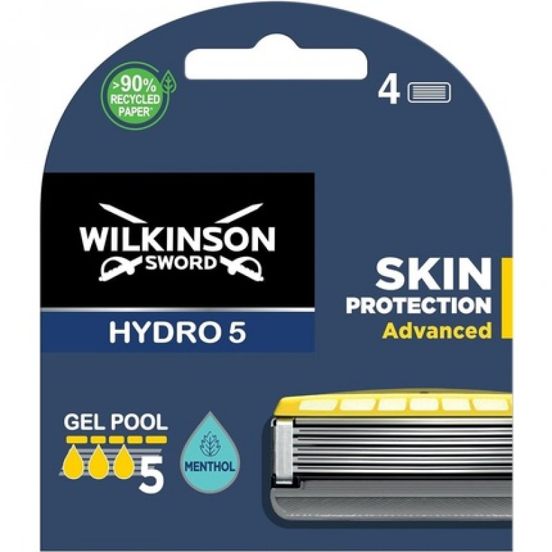 Wilkinson Sword Hydro 5 Skin Protection Advanced Razor Blades - 4 Count