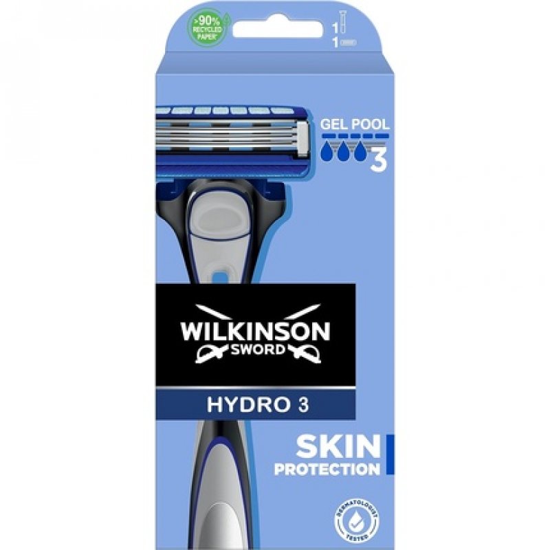Wilkinson Sword Hydro 3 Skin Protection for Men Regular Razor Handle 1 Blade Refill Men's Razor