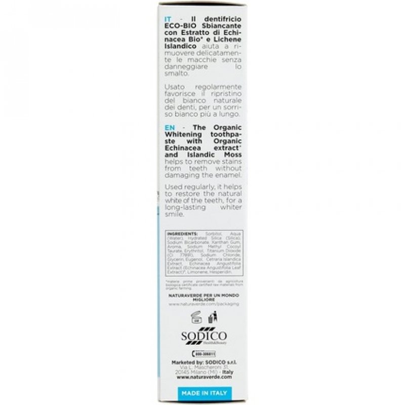 Natura Verde Bio Echinacea Toothpaste 75ml