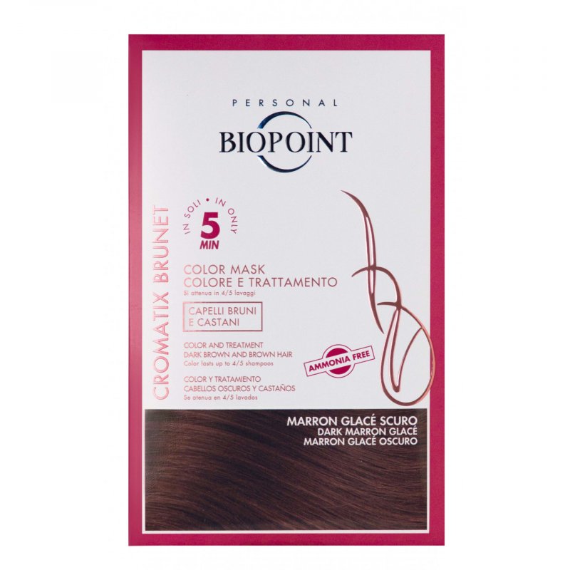 Biopoint Color Mask Dark Marron Glace 30ml masque pour cheveux Unisexe